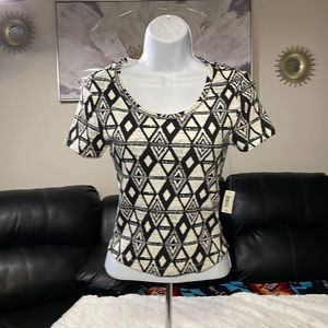 Black & White Aztec Style Top